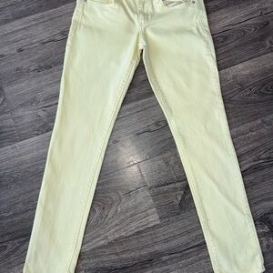 American Eagle yellow skinny jeans
